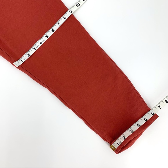 Zara trf Collection Tomato Red High Rise Paper Bag Waisted Ankle Pants, Large - Picture 13 of 15